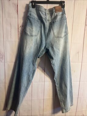 French Connection Blue Light-Wash Straight-Leg Boyfriend Jeans | 38x30
